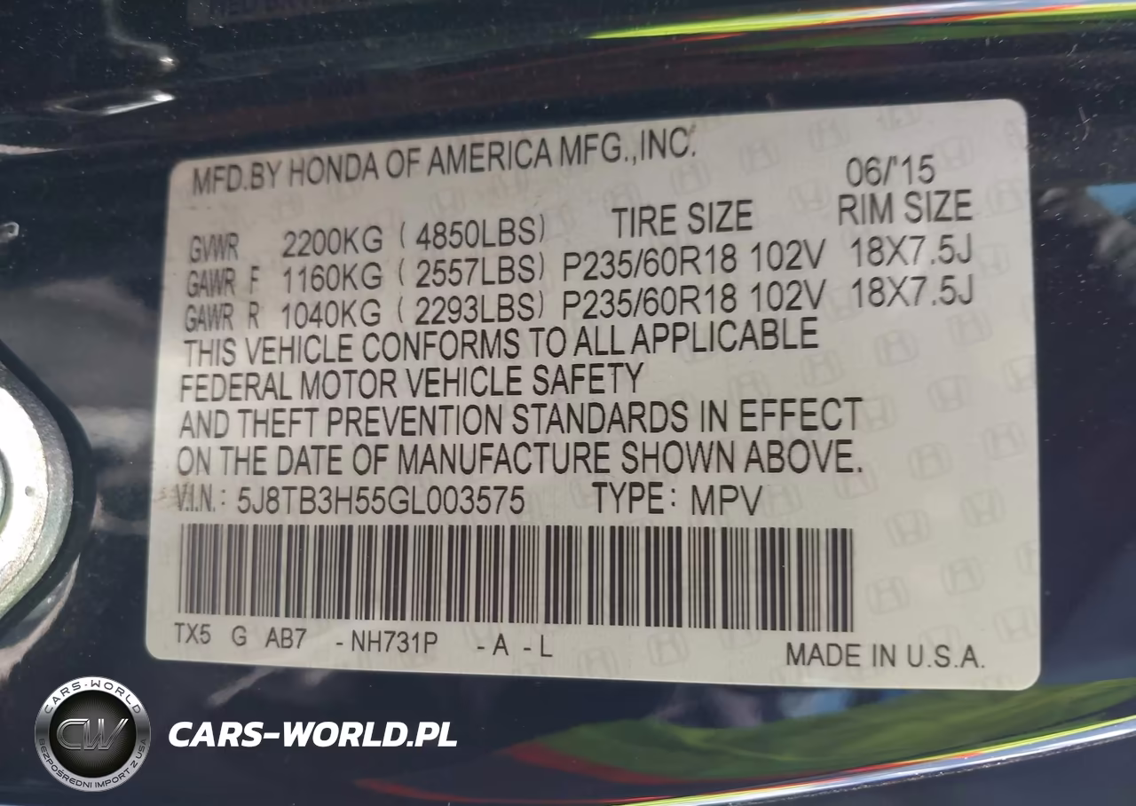 2016 Acura Rdx Technology Acurawatch Plus Packages-Technology Package VIN:5J8TB3H55GL003575 - 9