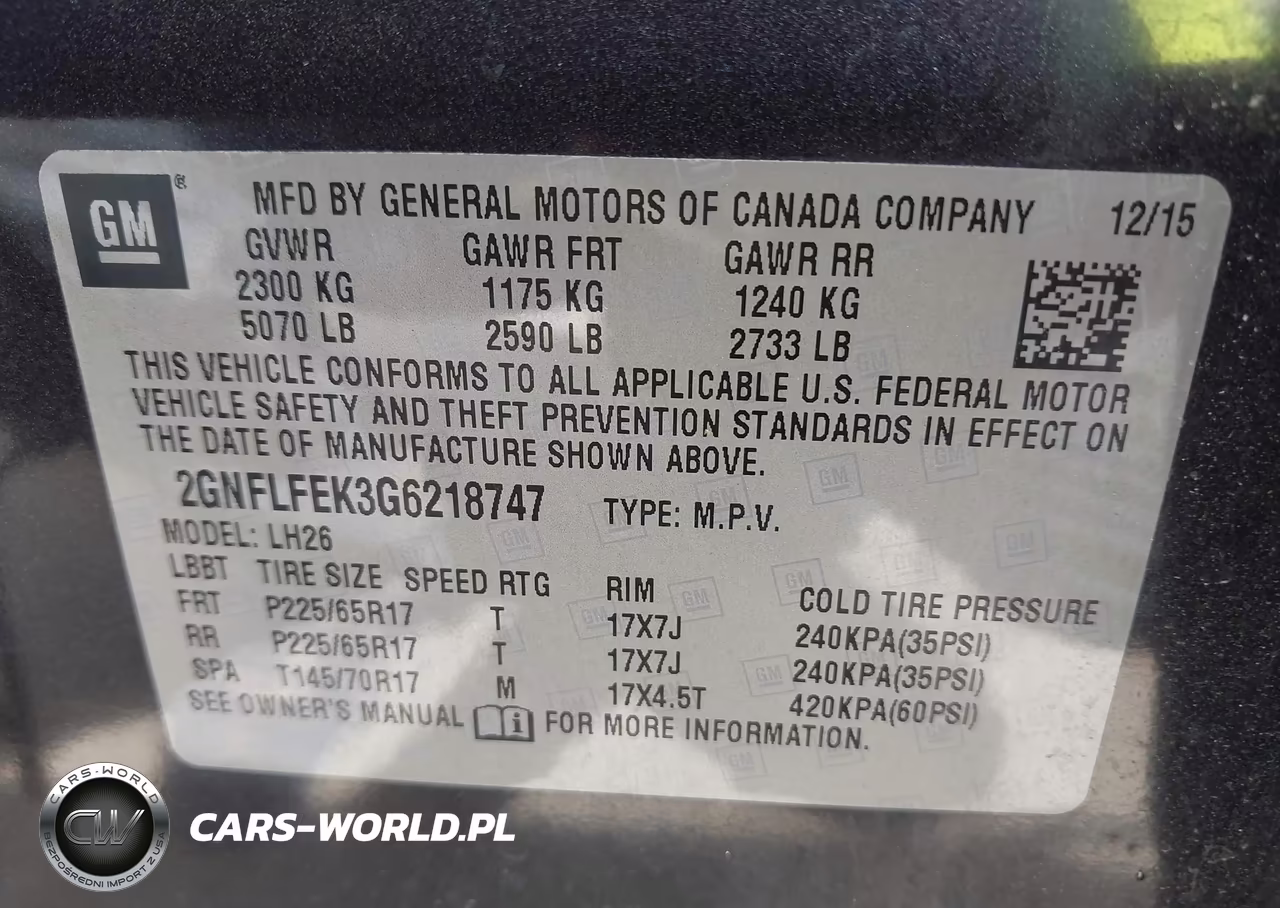 2016 Chevrolet Equinox Lt VIN:2GNFLFEK3G6218747 - 9