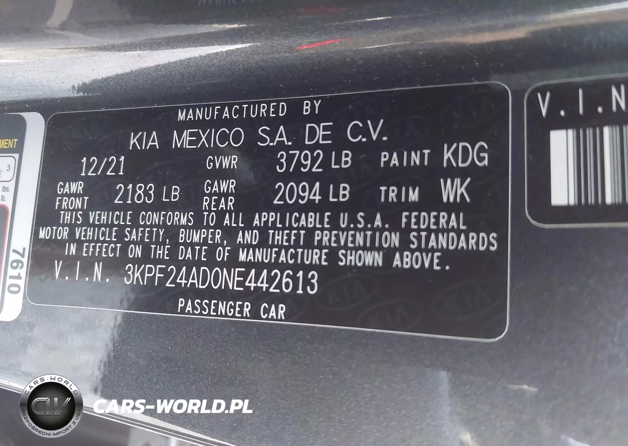2022 Kia Forte Lxs VIN:3KPF24AD0NE442613 - 9
