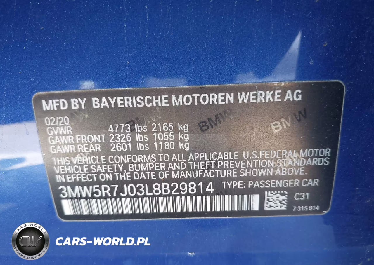 2020 BMW 330I xDrive VIN:3MW5R7J03L8B29814 - 9