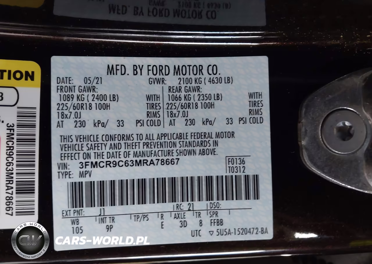 2021 Ford Bronco Sport Outer Banks VIN:3FMCR9C63MRA78667 - 9
