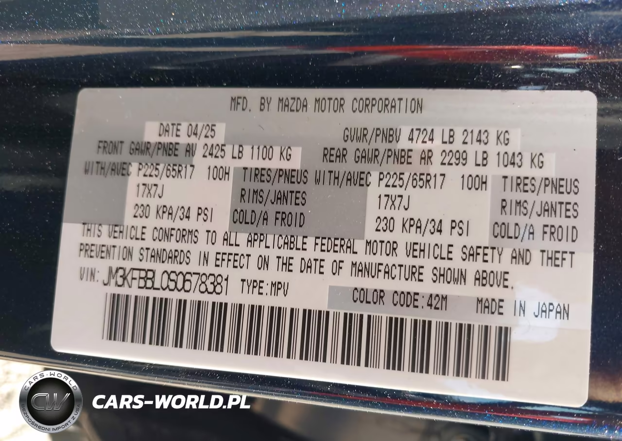 2025 Mazda Cx-5 2.5 S Select VIN:JM3KFBBL0S0678381 - 9