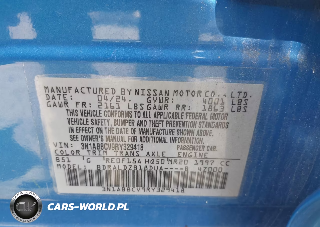 2024 Nissan Sentra Sv Xtronic Cvt VIN:3N1AB8CV9RY329418 - 9