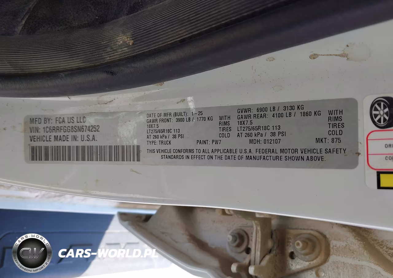 2025 Ram 1500 Tradesman 4X4 5'7 Box VIN:1C6RRFGG8SN674252 - 9