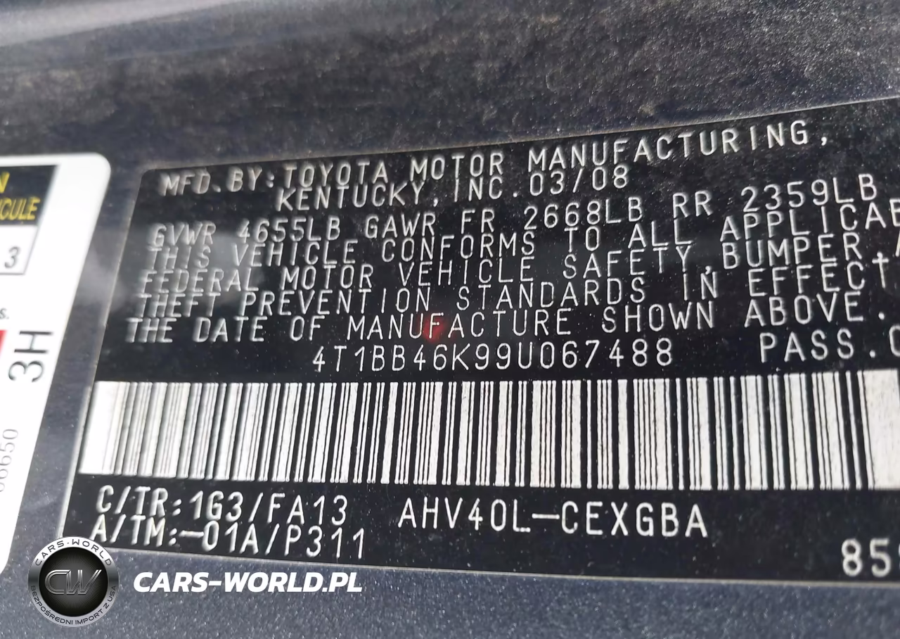 2009 Toyota Camry Hybrid VIN:4T1BB46K99U067488 - 9