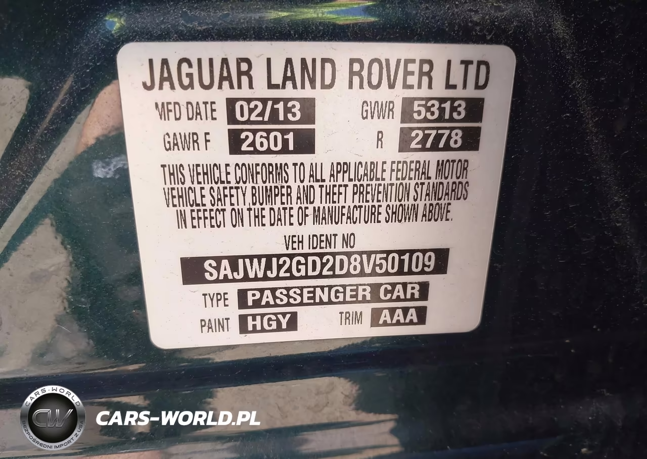 2013 Jaguar Xj Xjl Portfolio VIN:SAJWJ2GD2D8V50109 - 9