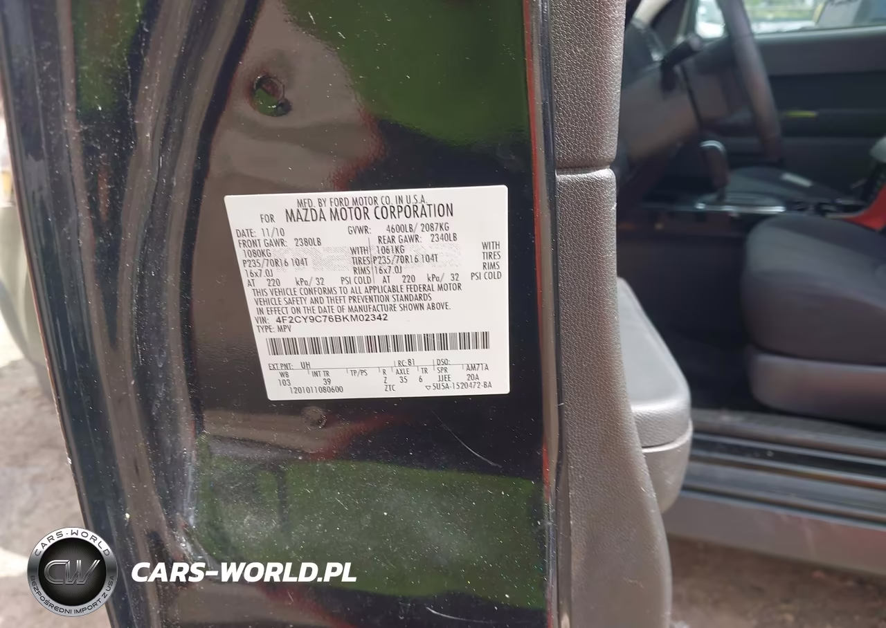 2011 Mazda Tribute I Sport VIN:4F2CY9C76BKM02342 - 9