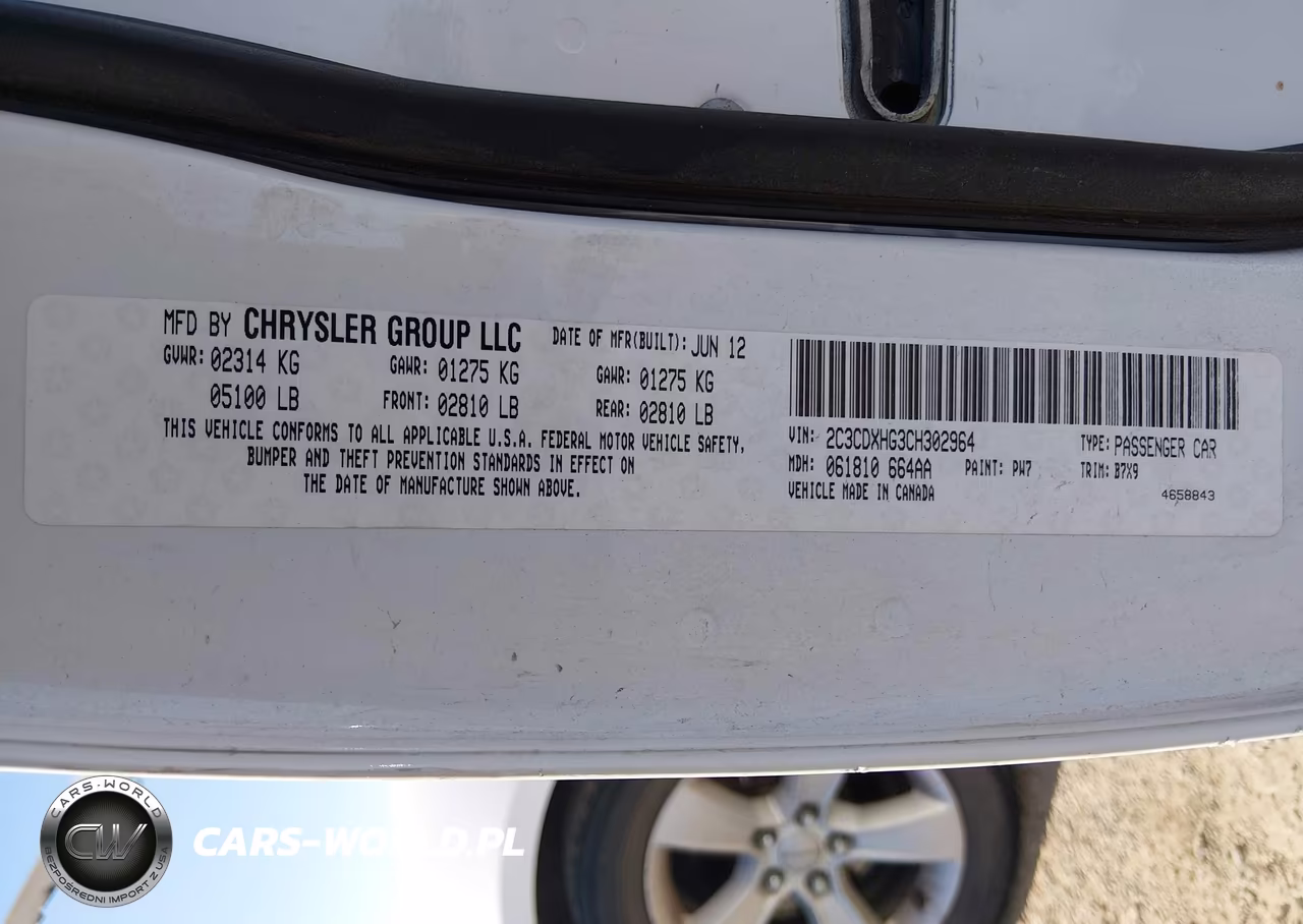 2012 Dodge Charger Sxt VIN:2C3CDXHG3CH302964 - 9