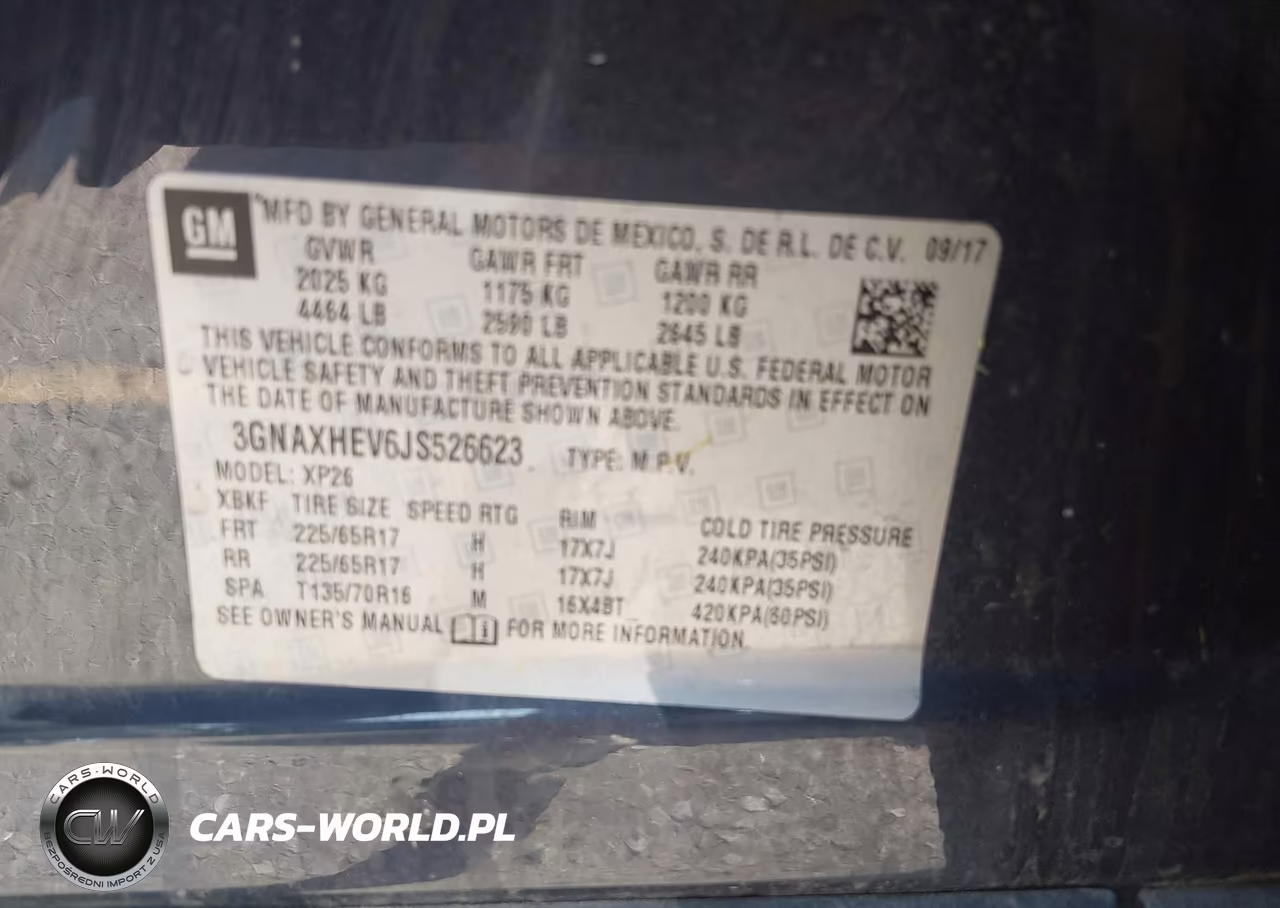 2018 Chevrolet Equinox Ls VIN:3GNAXHEV6JS526623 - 9