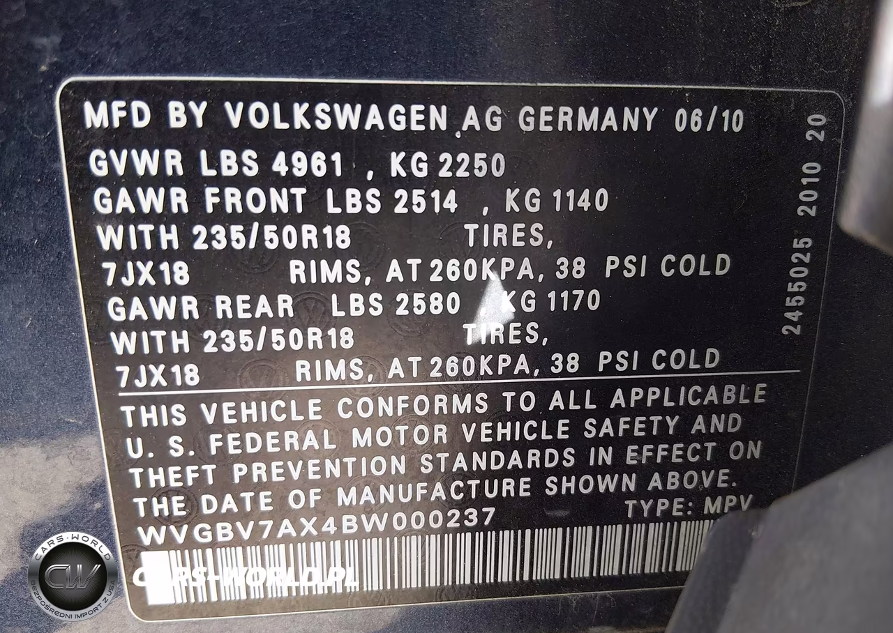 2011 Volkswagen Tiguan Se VIN:WVGBV7AX4BW000237 - 9