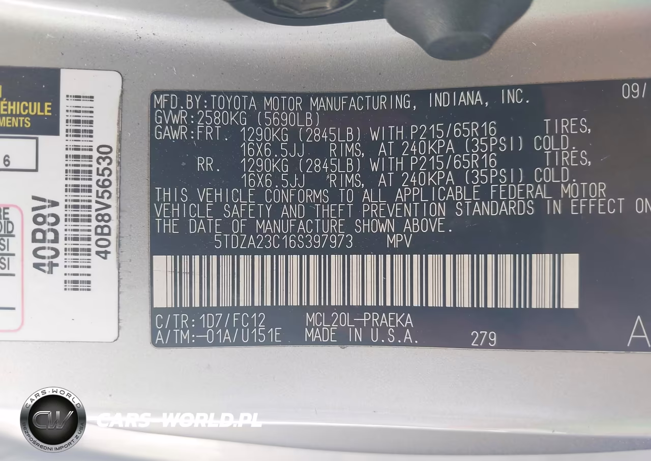 2006 Toyota Sienna Le VIN:5TDZA23C16S397973 - 9