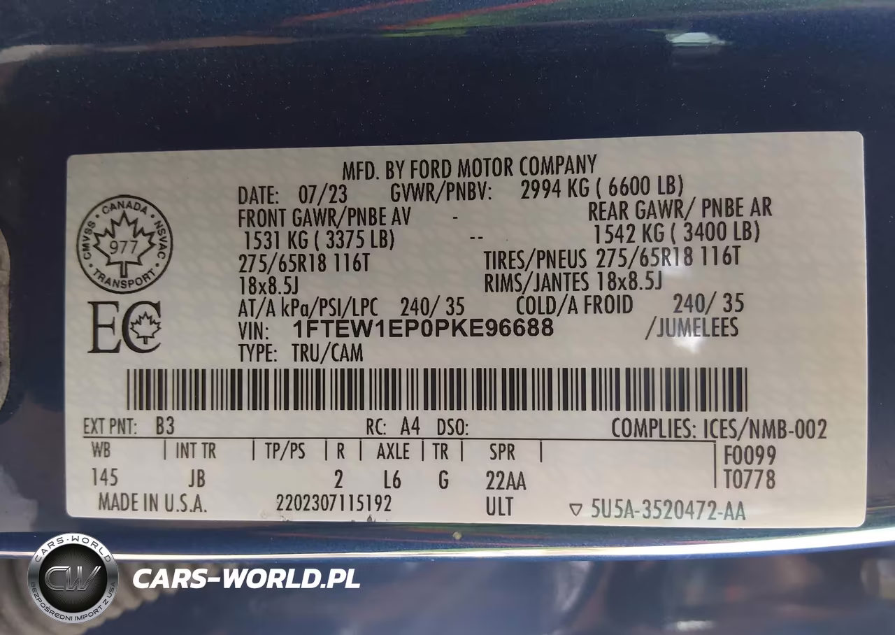 2023 Ford F-150 Xl VIN:1FTEW1EP0PKE96688 - 9