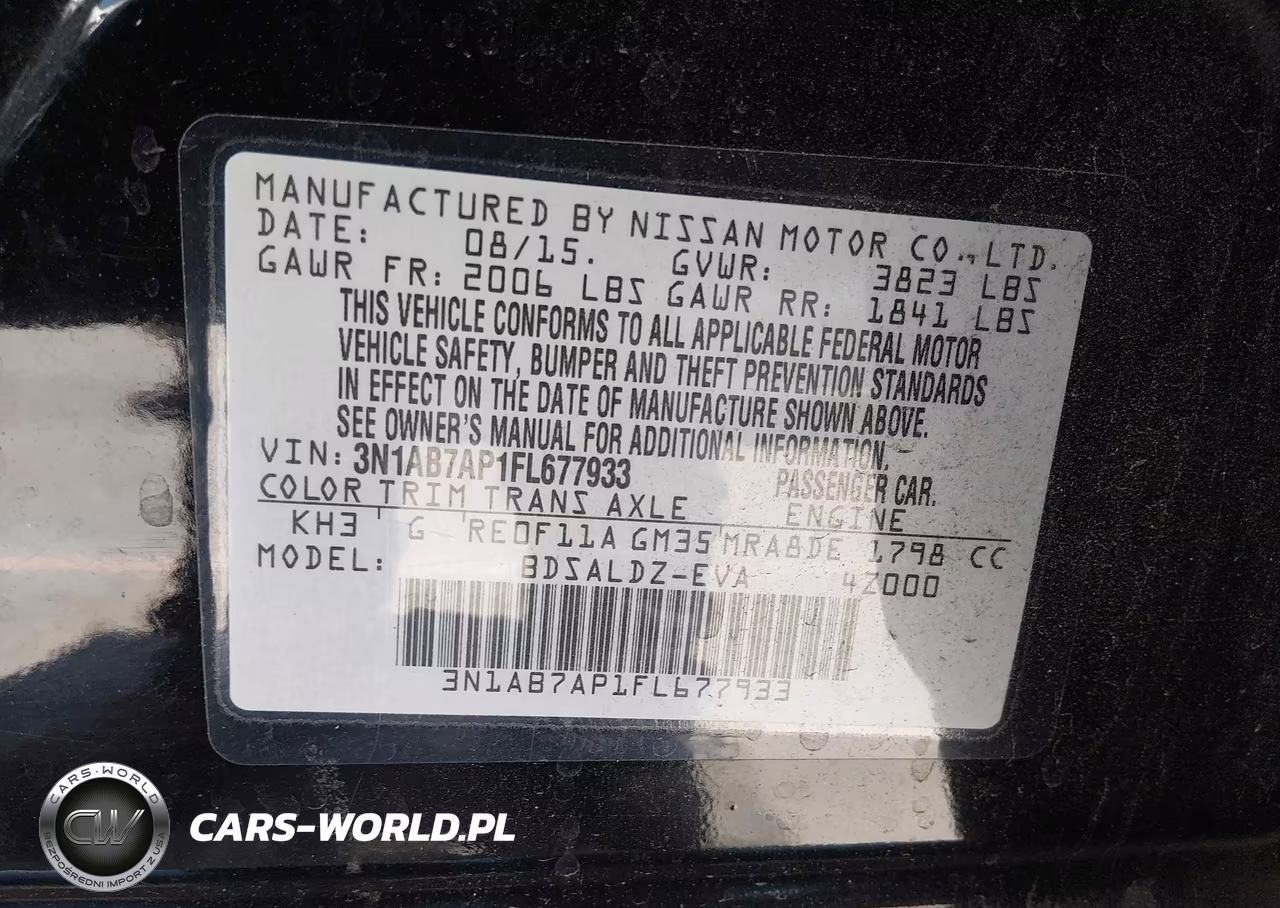 2015 Nissan Sentra Sv VIN:3N1AB7AP1FL677933 - 9