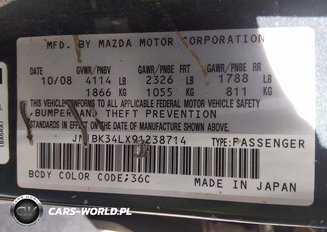 2009 Mazda Mazdaspeed3 Grand Touring VIN:JM1BK34LX91238714 - 9