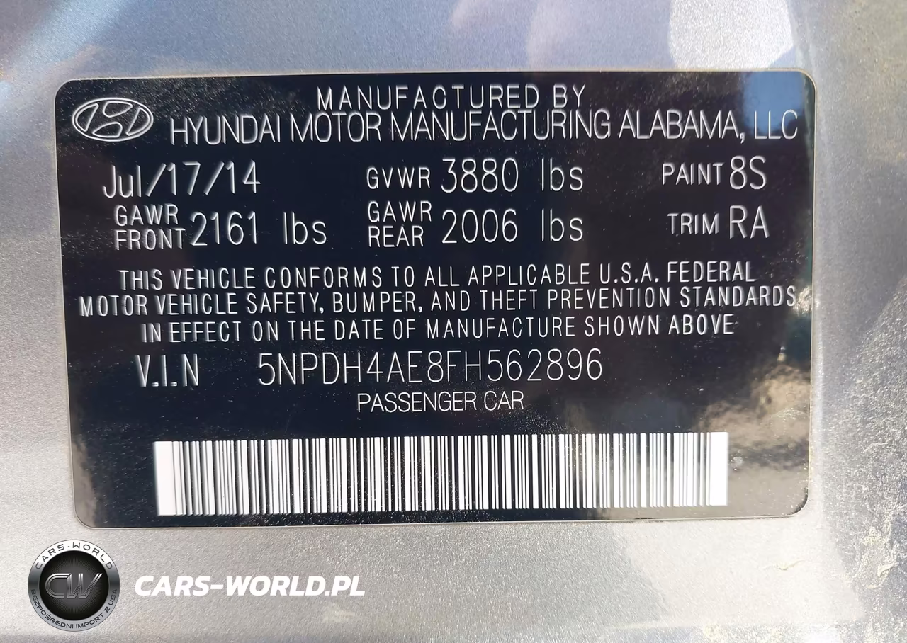 2015 Hyundai Elantra Se VIN:5NPDH4AE8FH562896 - 9