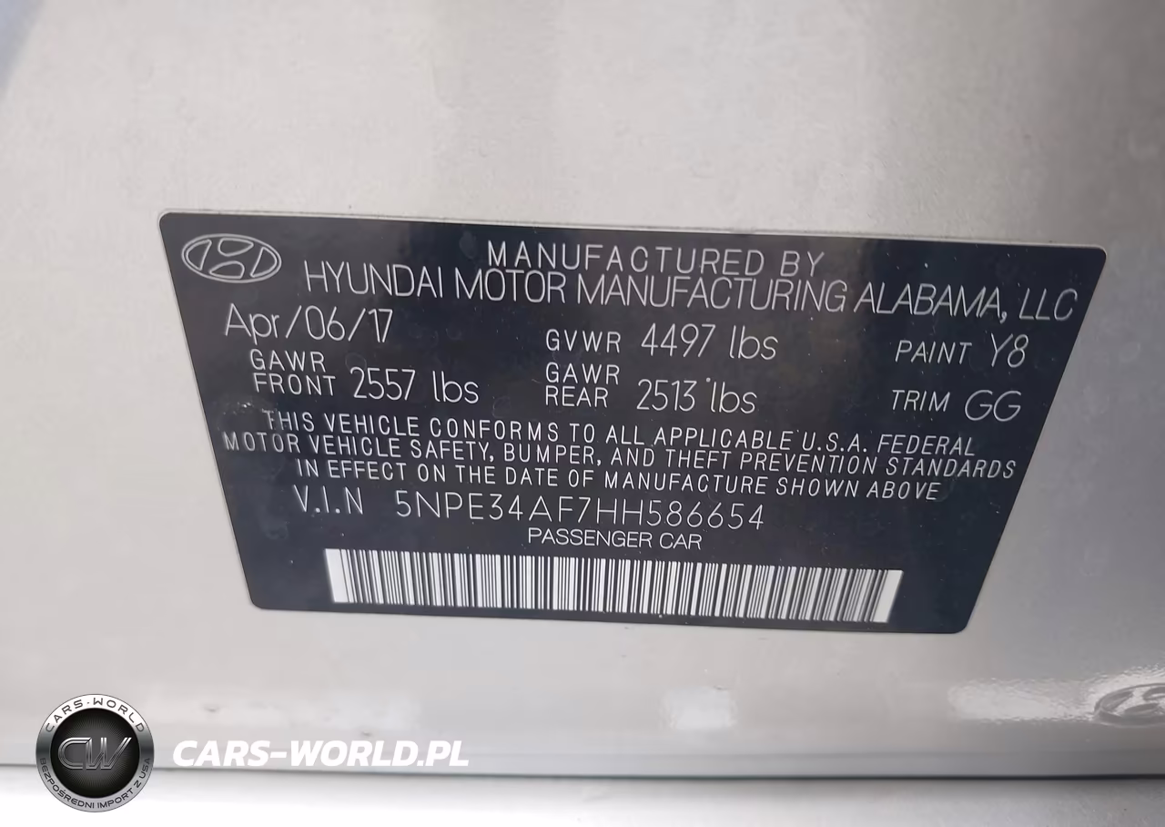 2017 Hyundai Sonata Limited VIN:5NPE34AF7HH586654 - 9
