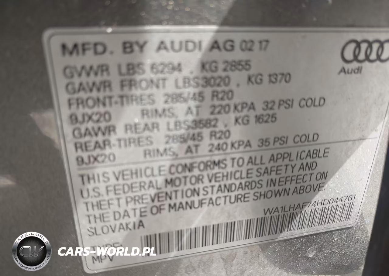 2017 Audi Q7 2.0T Premium VIN:WA1LHAF74HD044761 - 9