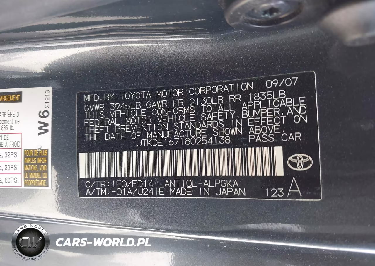 2008 Scion Tc VIN:JTKDE167180254138 - 9
