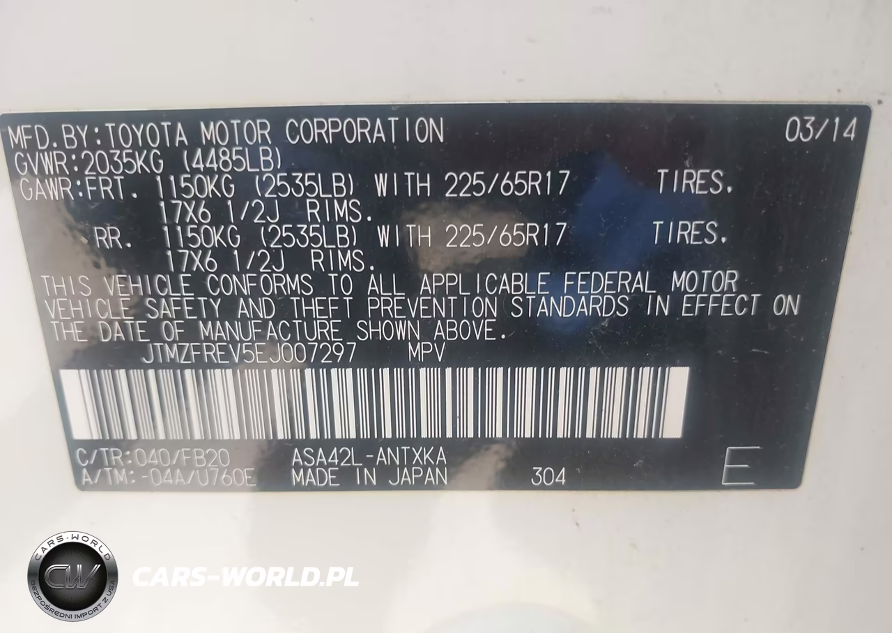 2014 Toyota Rav4 Le VIN:JTMZFREV5EJ007297 - 9