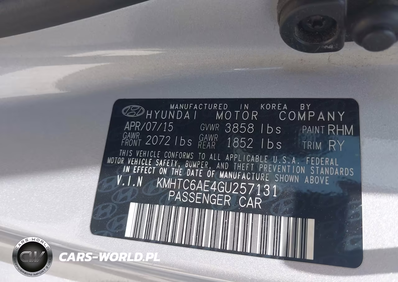 2016 Hyundai Veloster Turbo VIN:KMHTC6AE4GU257131 - 9
