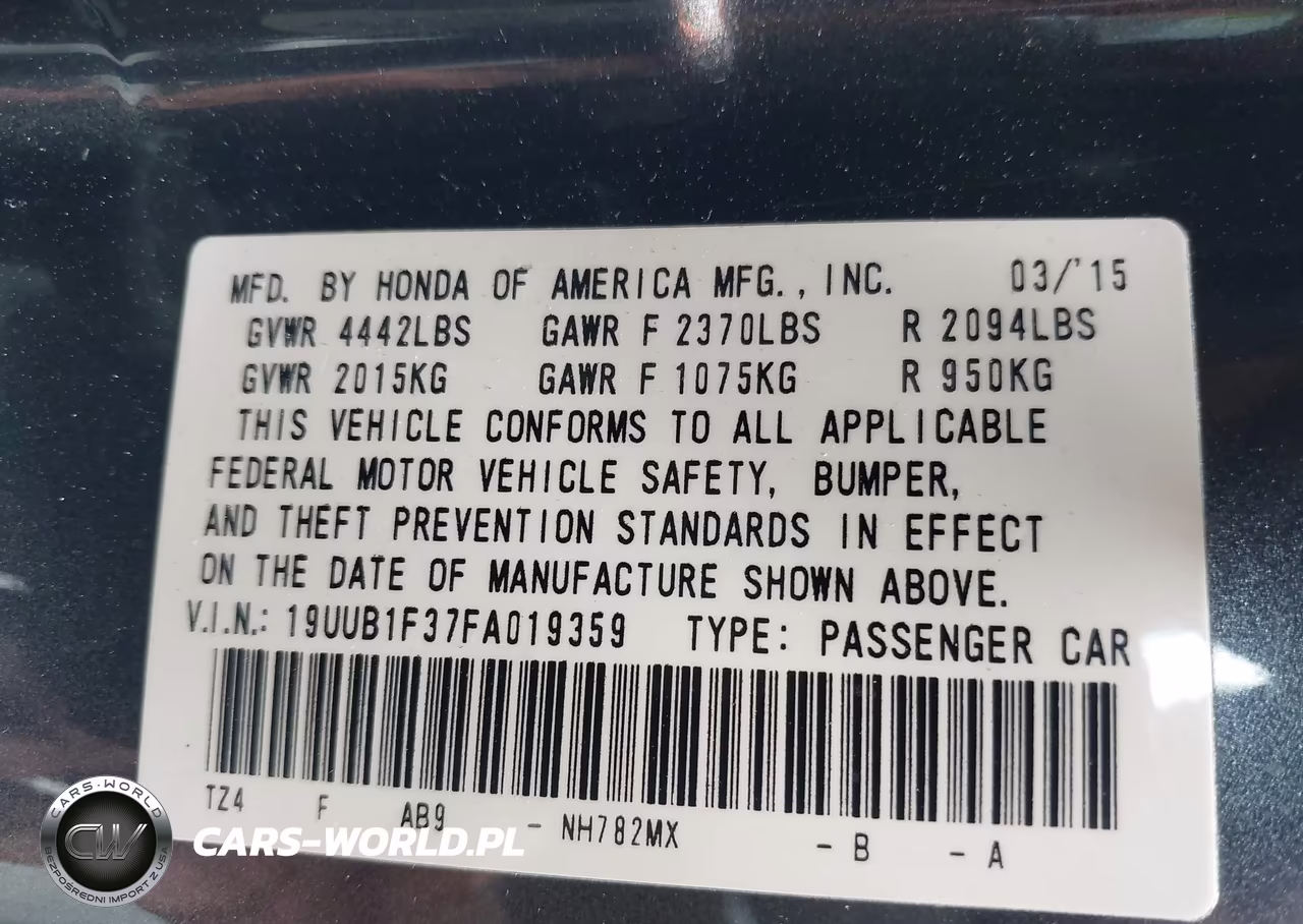 2015 Acura Tlx VIN:19UUB1F37FA019359 - 9