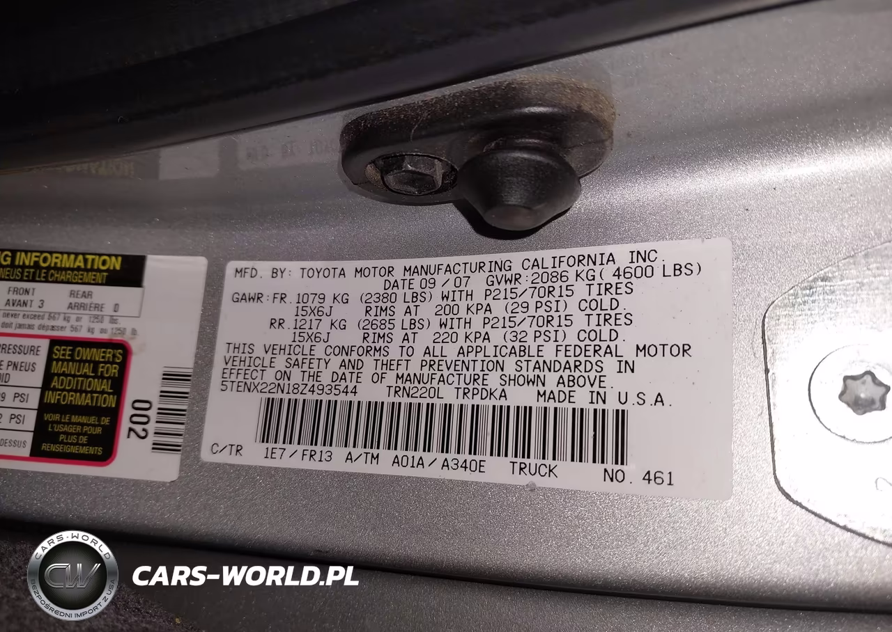 2008 Toyota Tacoma VIN:5TENX22N18Z493544 - 9