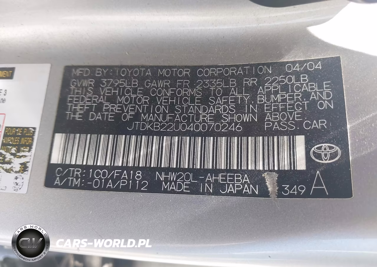 2004 Toyota Prius VIN:JTDKB22U040070246 - 9