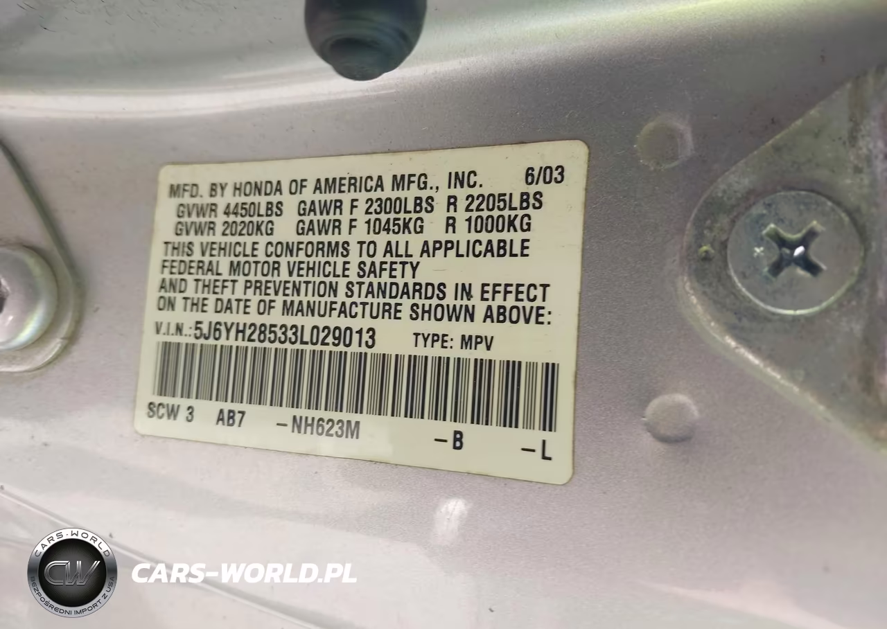 2003 Honda Element Ex VIN:5J6YH28533L029013 - 9