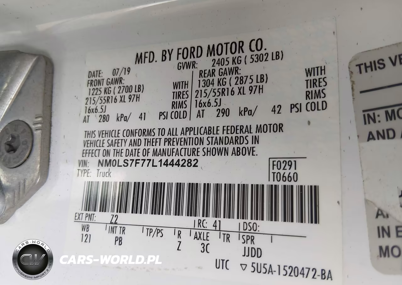 2020 Ford Transit Connect Xlt VIN:NM0LS7F77L1444282 - 9
