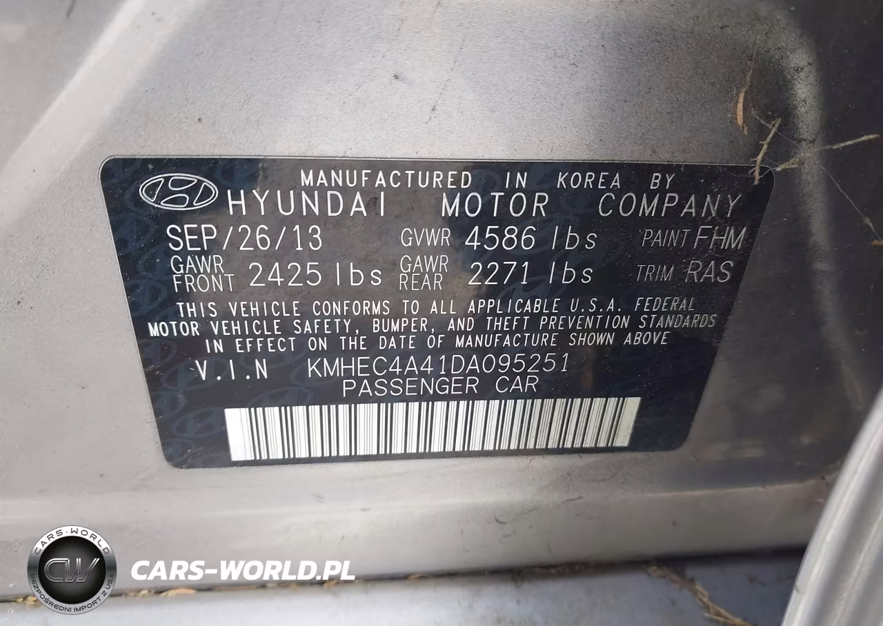 2013 Hyundai Sonata Hybrid Limited VIN:KMHEC4A41DA095251 - 9