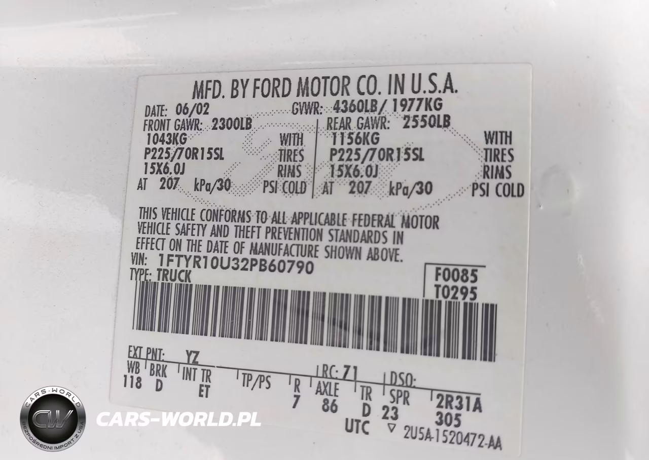 2002 Ford Ranger Edge-Xl-Xlt VIN:1FTYR10U32PB60790 - 9