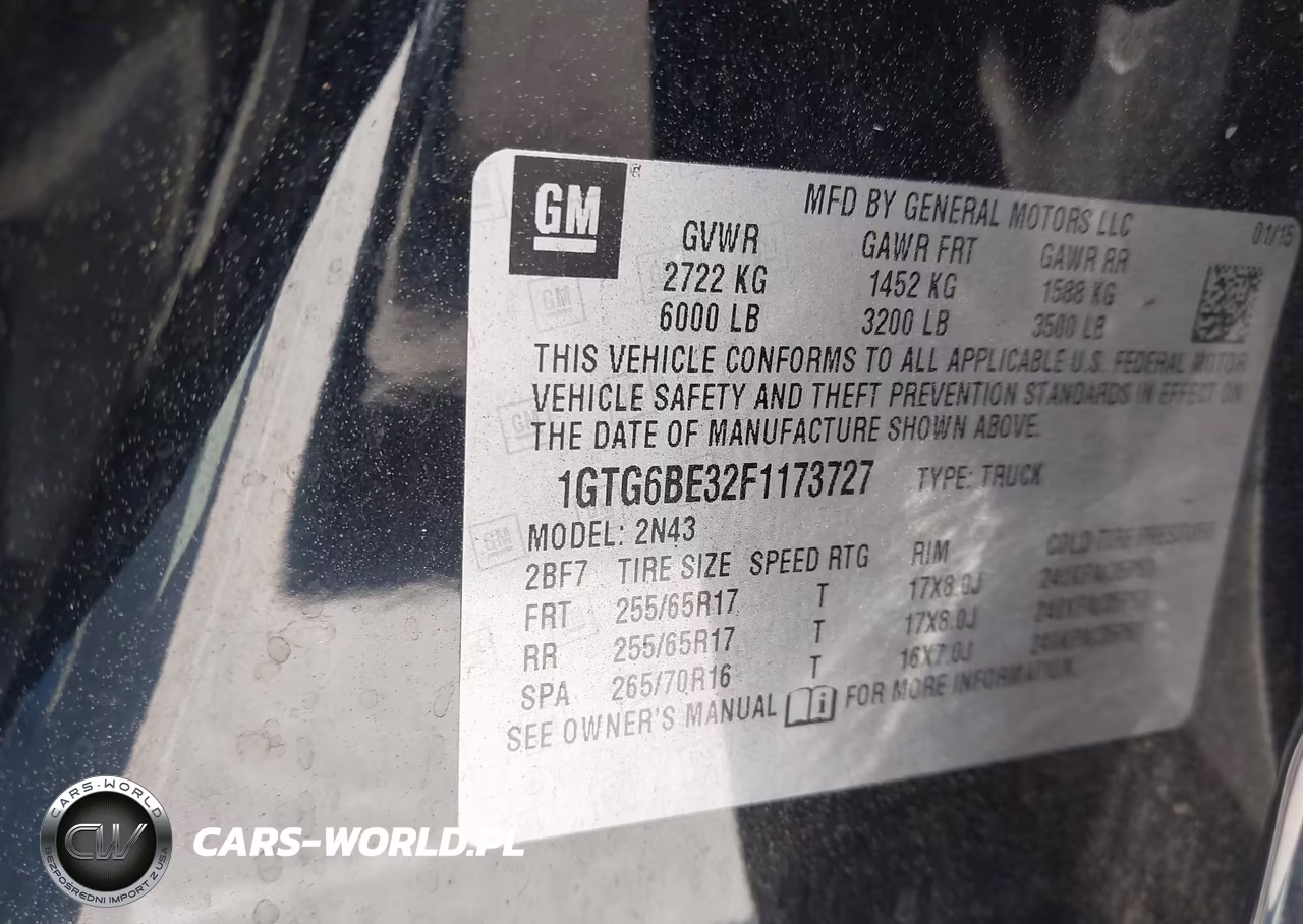 2015 GMC Canyon 4Wd Sle VIN:1GTG6BE32F1173727 - 9