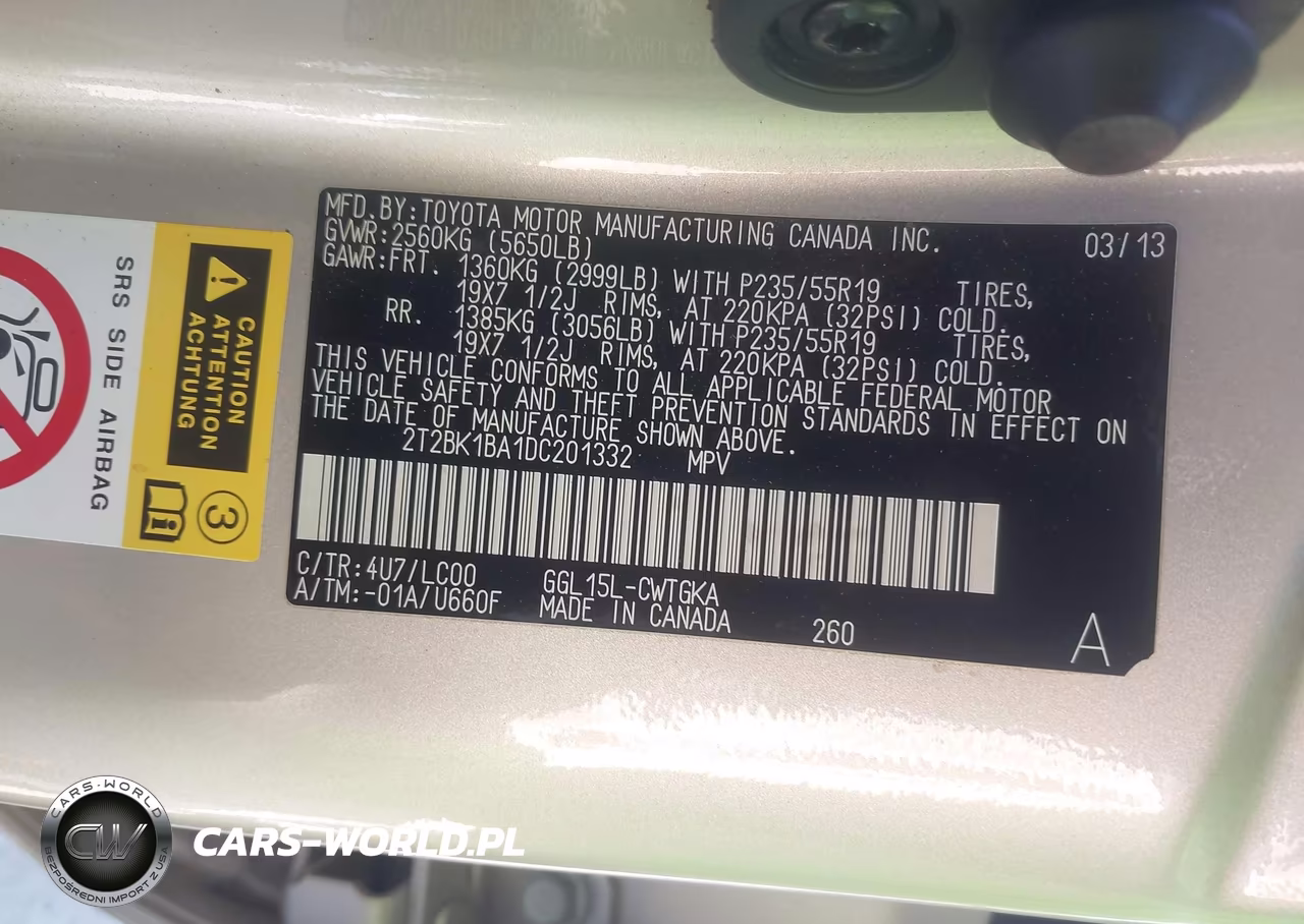 2013 Lexus Rx 350 VIN:2T2BK1BA1DC201332 - 9