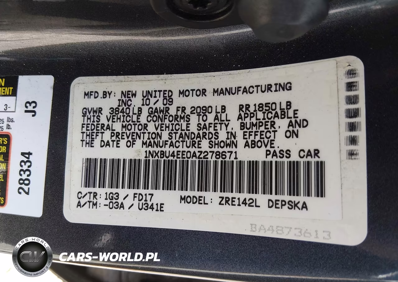 2010 Toyota Corolla S VIN:1NXBU4EE0AZ278671 - 9