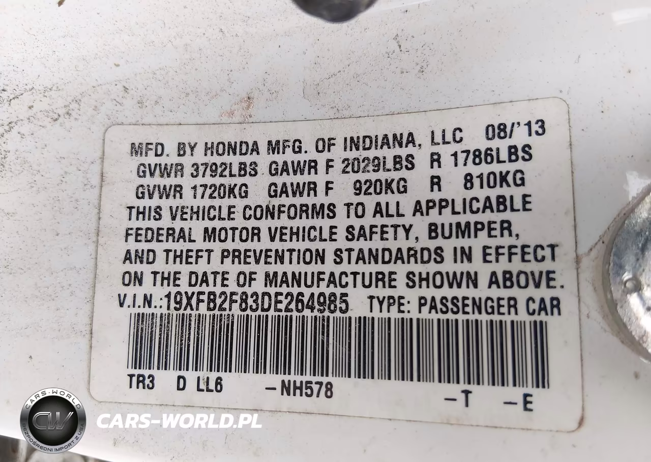 2013 Honda Civic Ex VIN:19XFB2F83DE264985 - 9