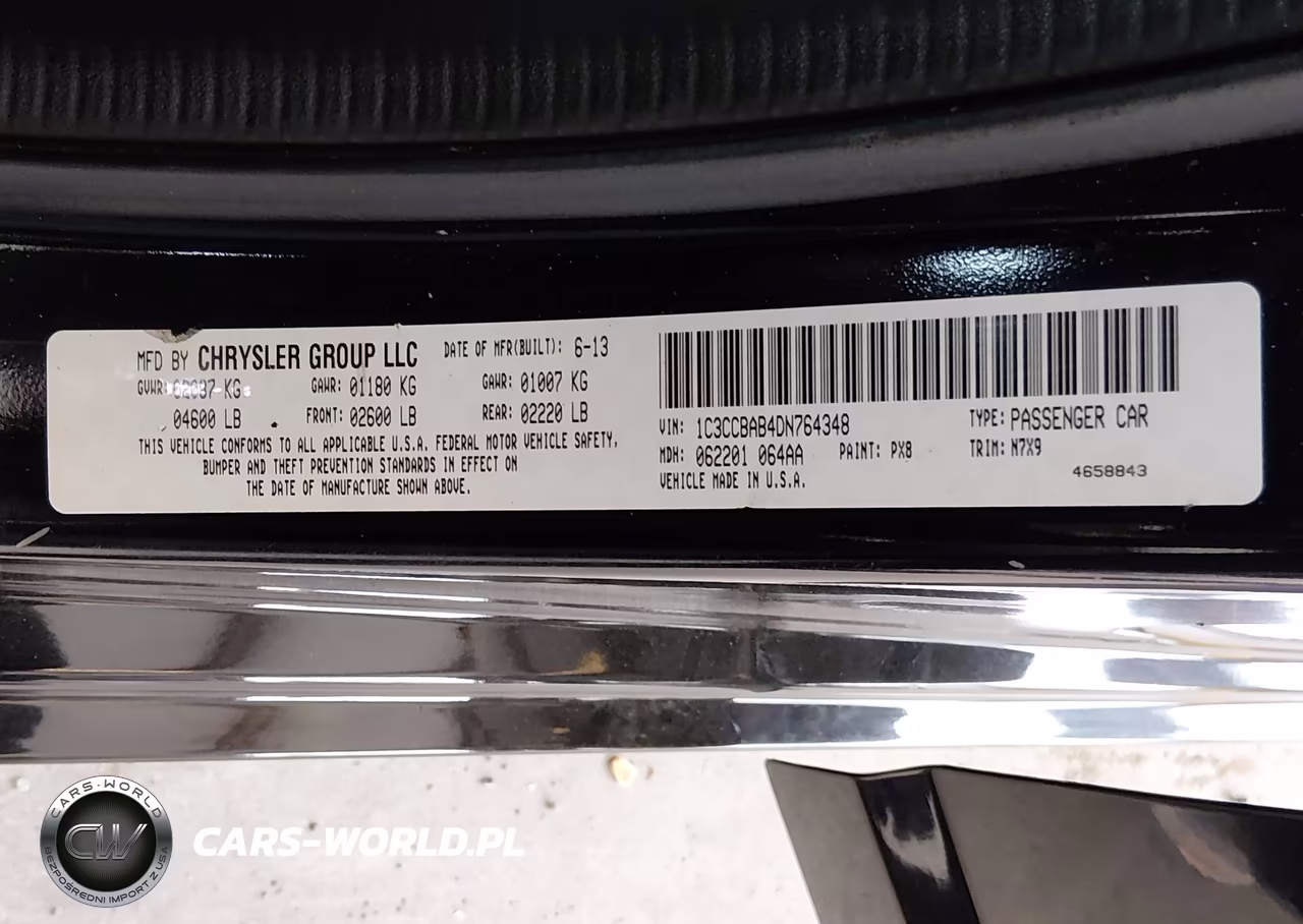2013 Chrysler 200 Lx VIN:1C3CCBAB4DN764348 - 9