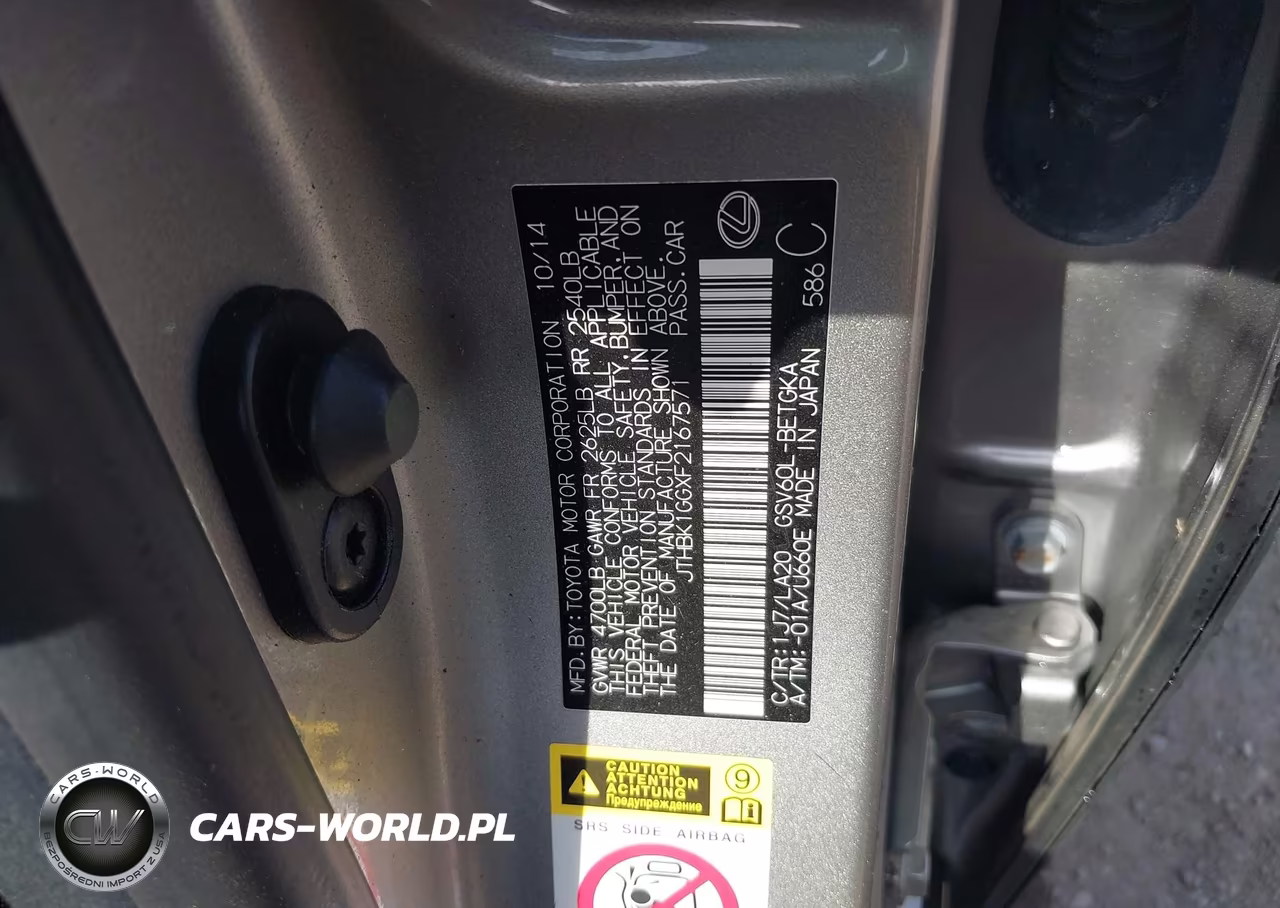 2015 Lexus Es 350 Base VIN:JTHBK1GGXF2167571 - 9