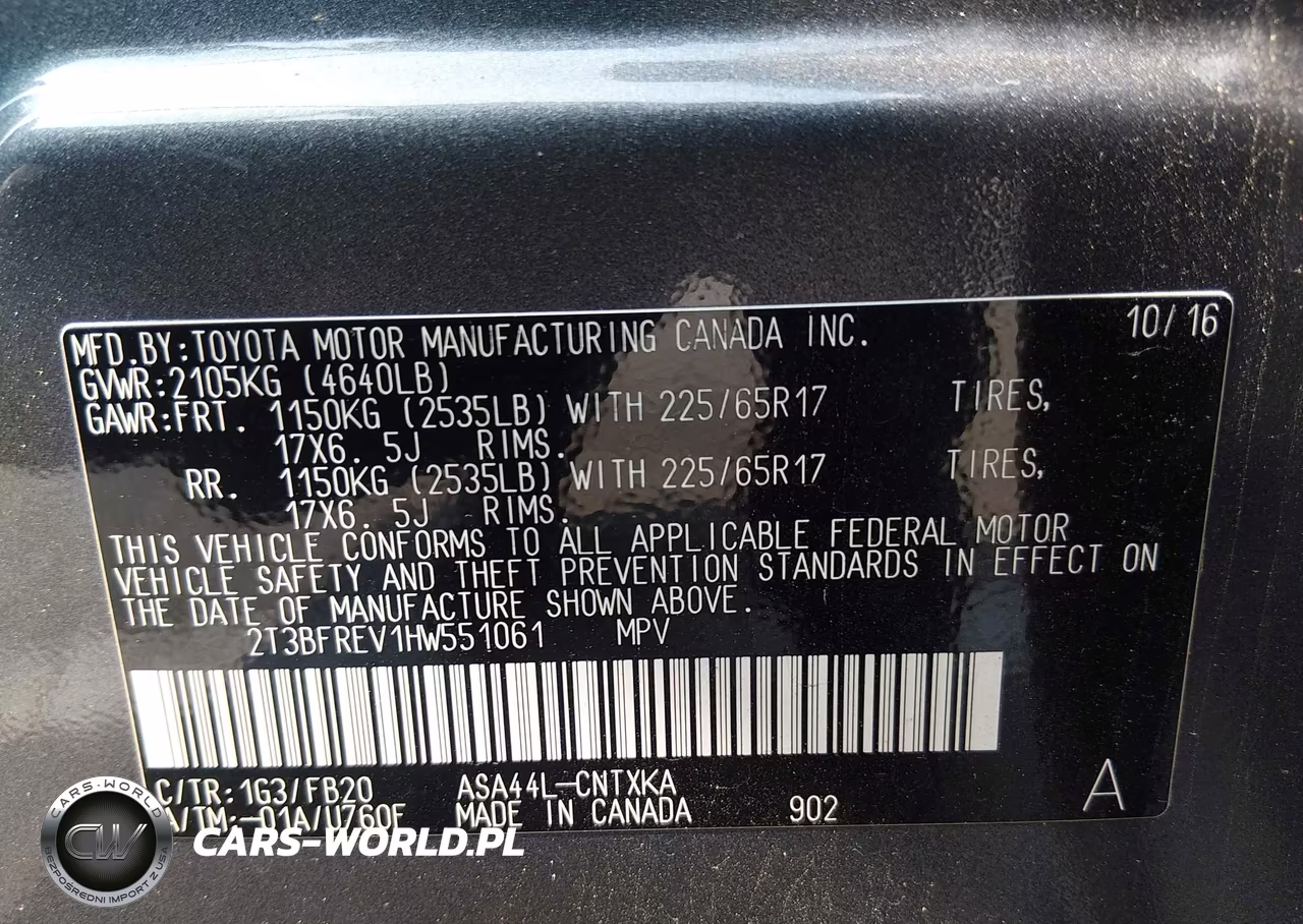 2017 Toyota Rav4 Le VIN:2T3BFREV1HW551061 - 9