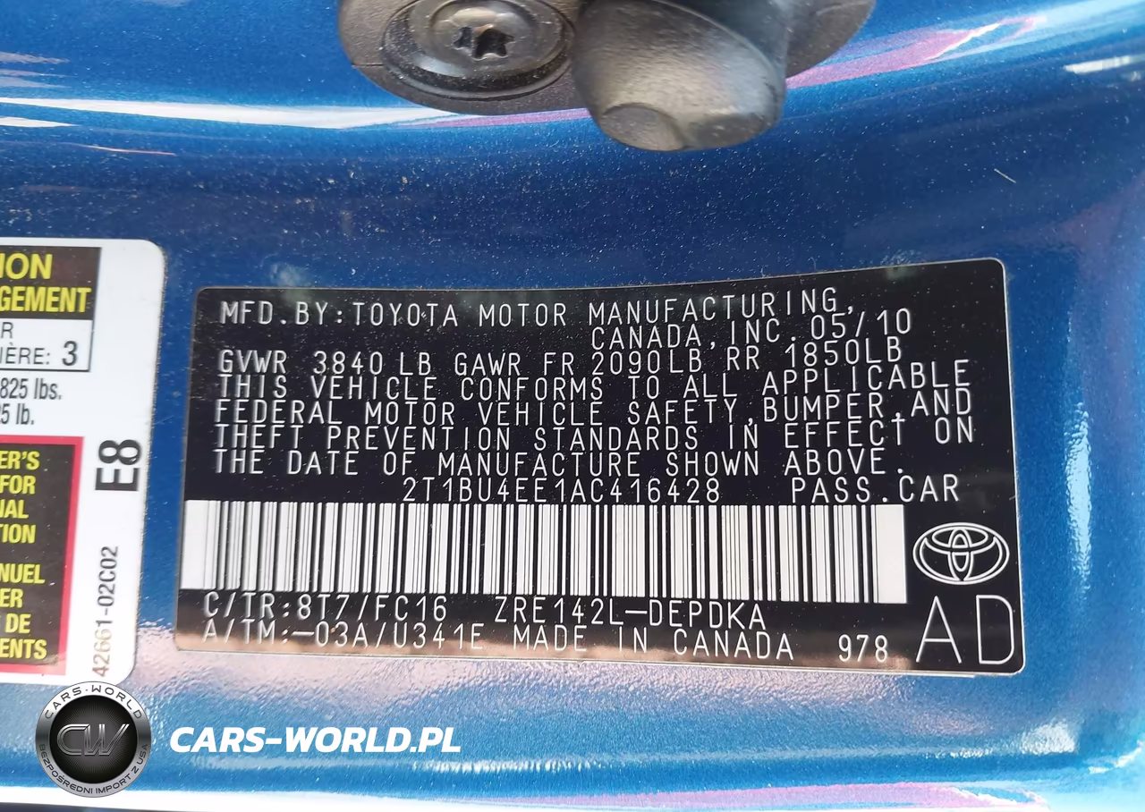 2010 Toyota Corolla Le VIN:2T1BU4EE1AC416428 - 9