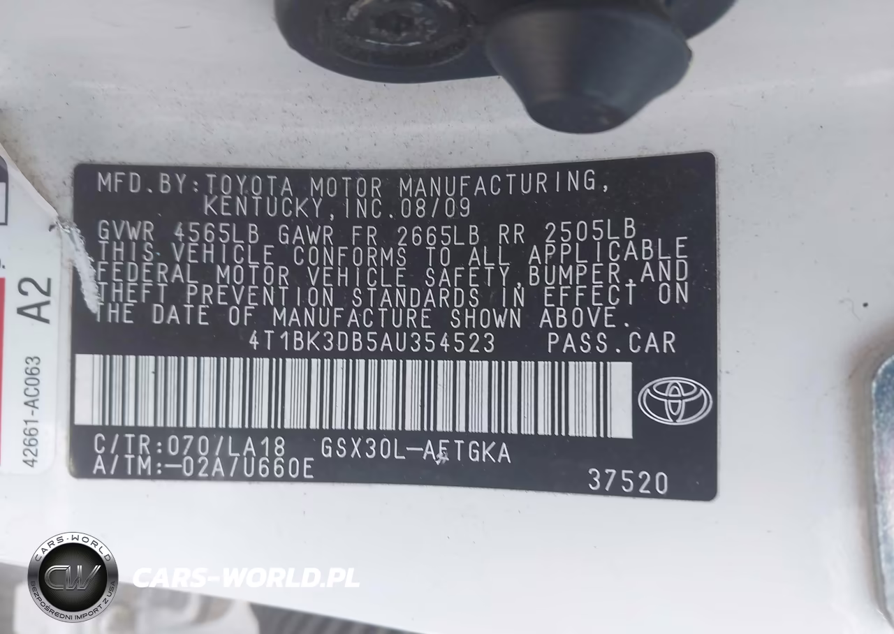 2010 Toyota Avalon Xls VIN:4T1BK3DB5AU354523 - 9