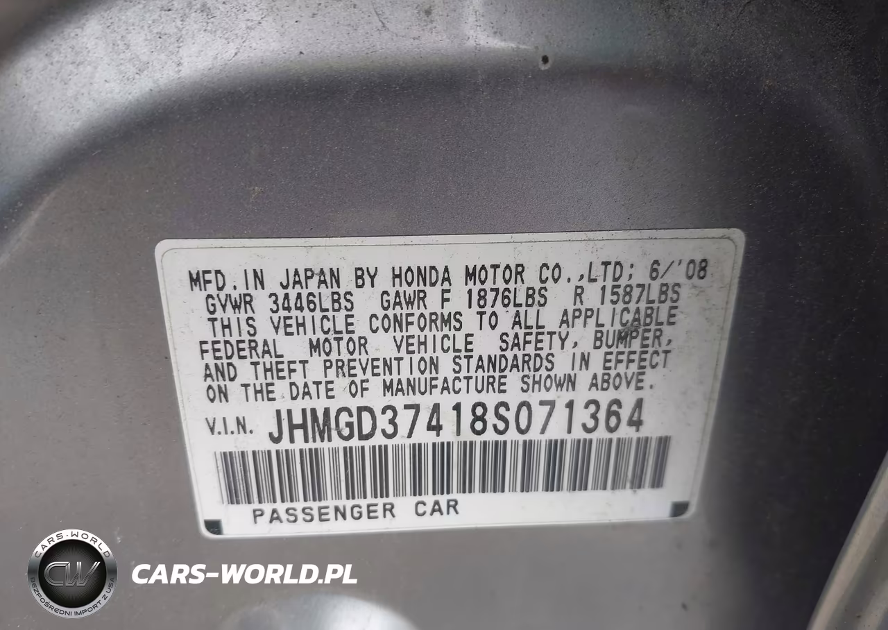 2008 Honda Fit VIN:JHMGD37418S071364 - 9