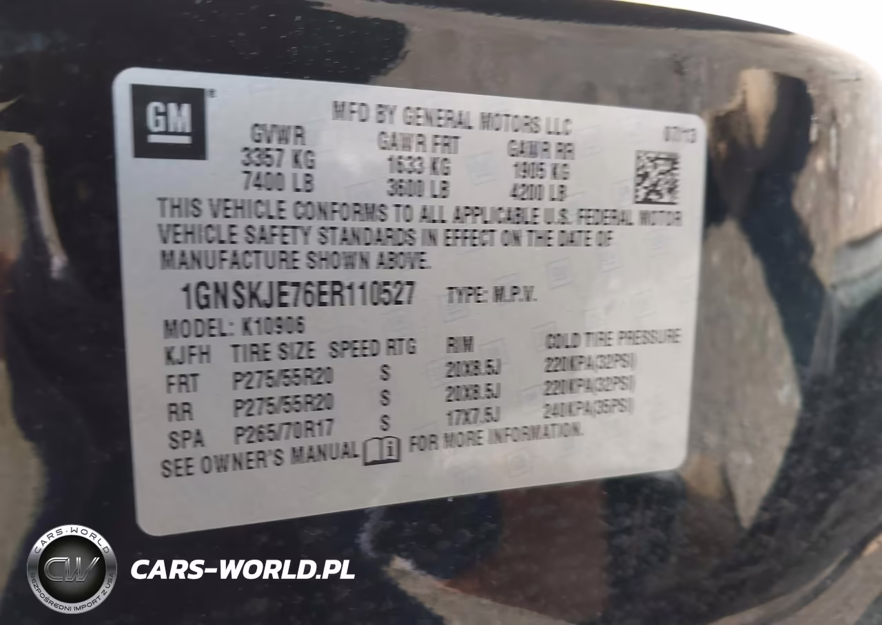 2014 Chevrolet Suburban Lt VIN:1GNSKJE76ER110527 - 9