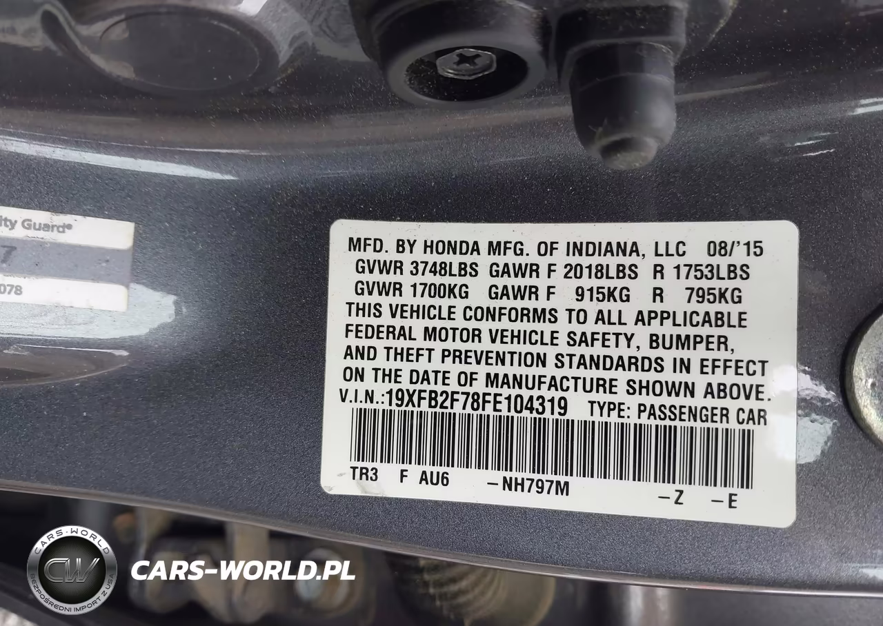 2015 Honda Civic Se VIN:19XFB2F78FE104319 - 9