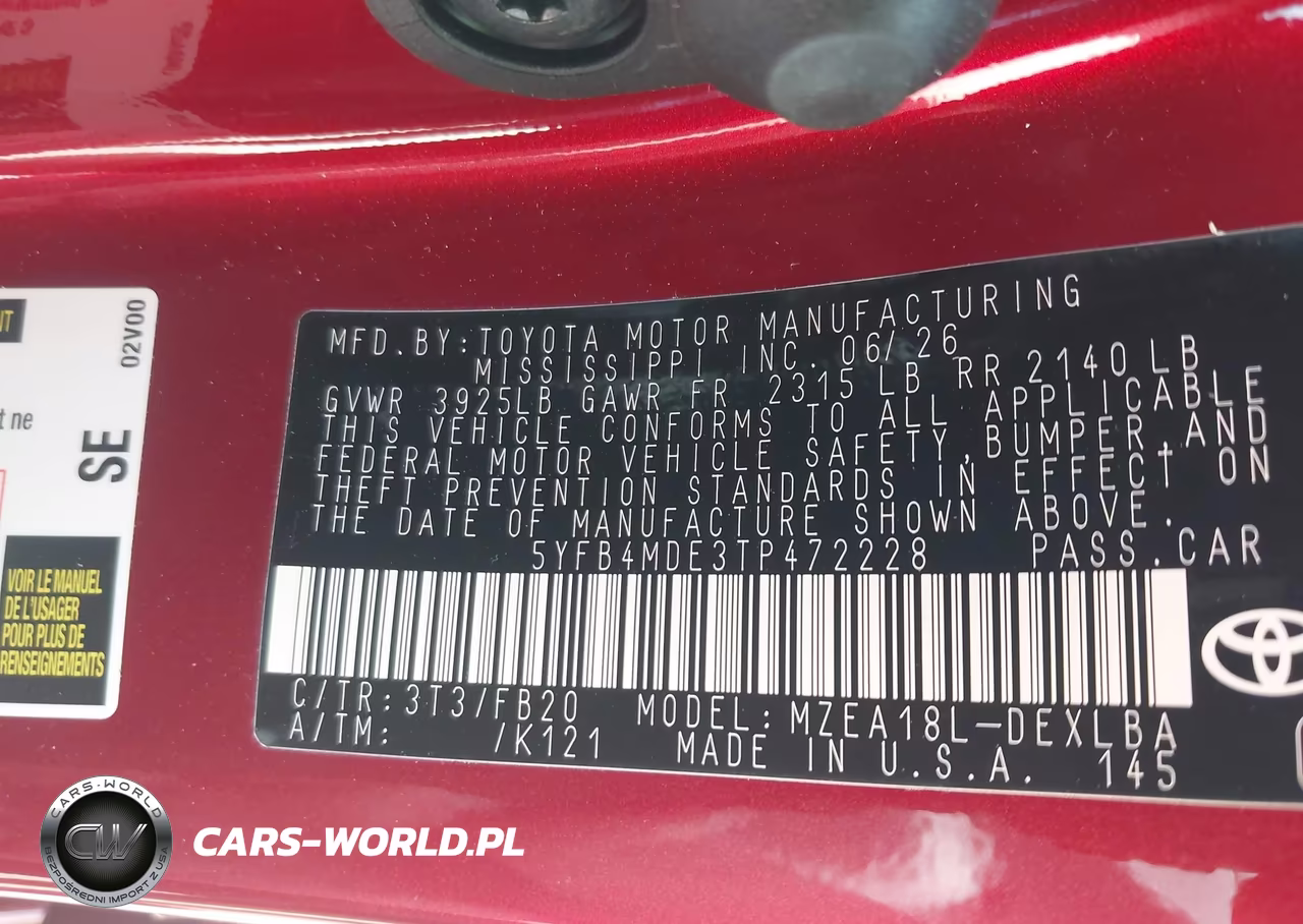 2026 Toyota Corolla Le VIN:5YFB4MDE3TP472228 - 9