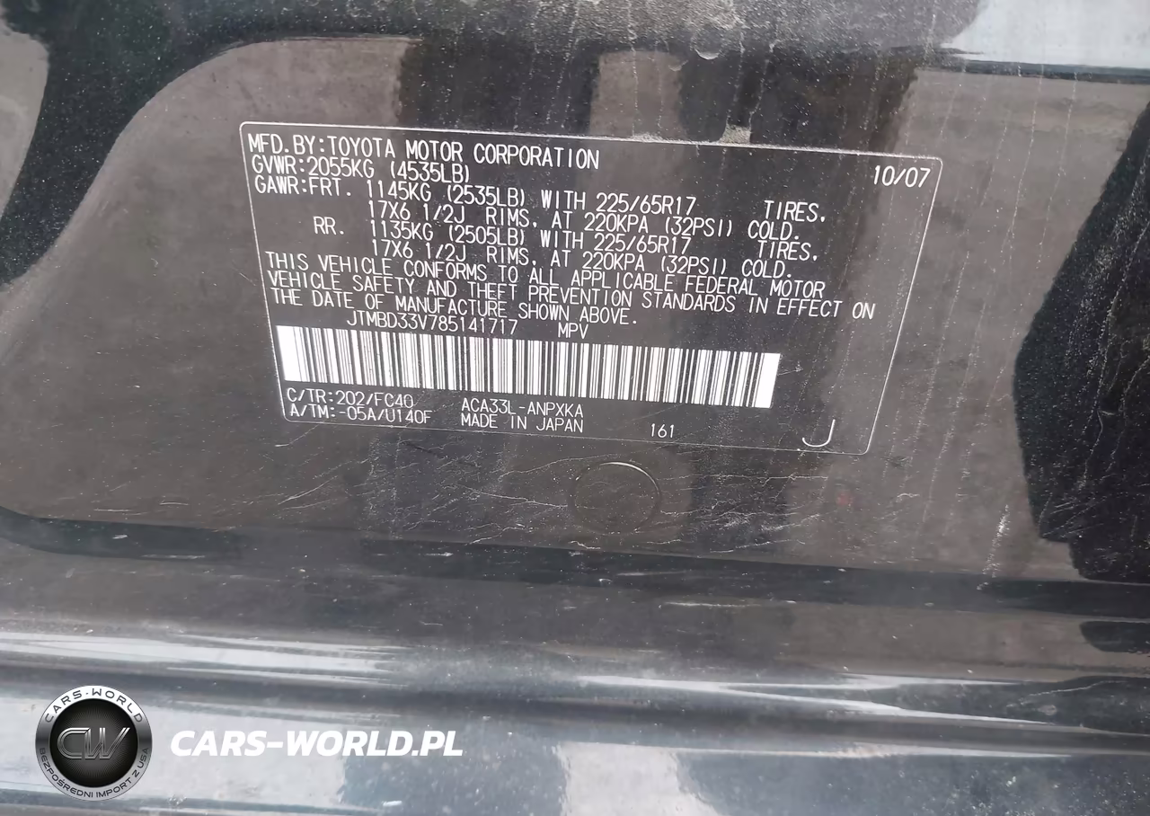 2008 Toyota Rav4 VIN:JTMBD33V785141717 - 9