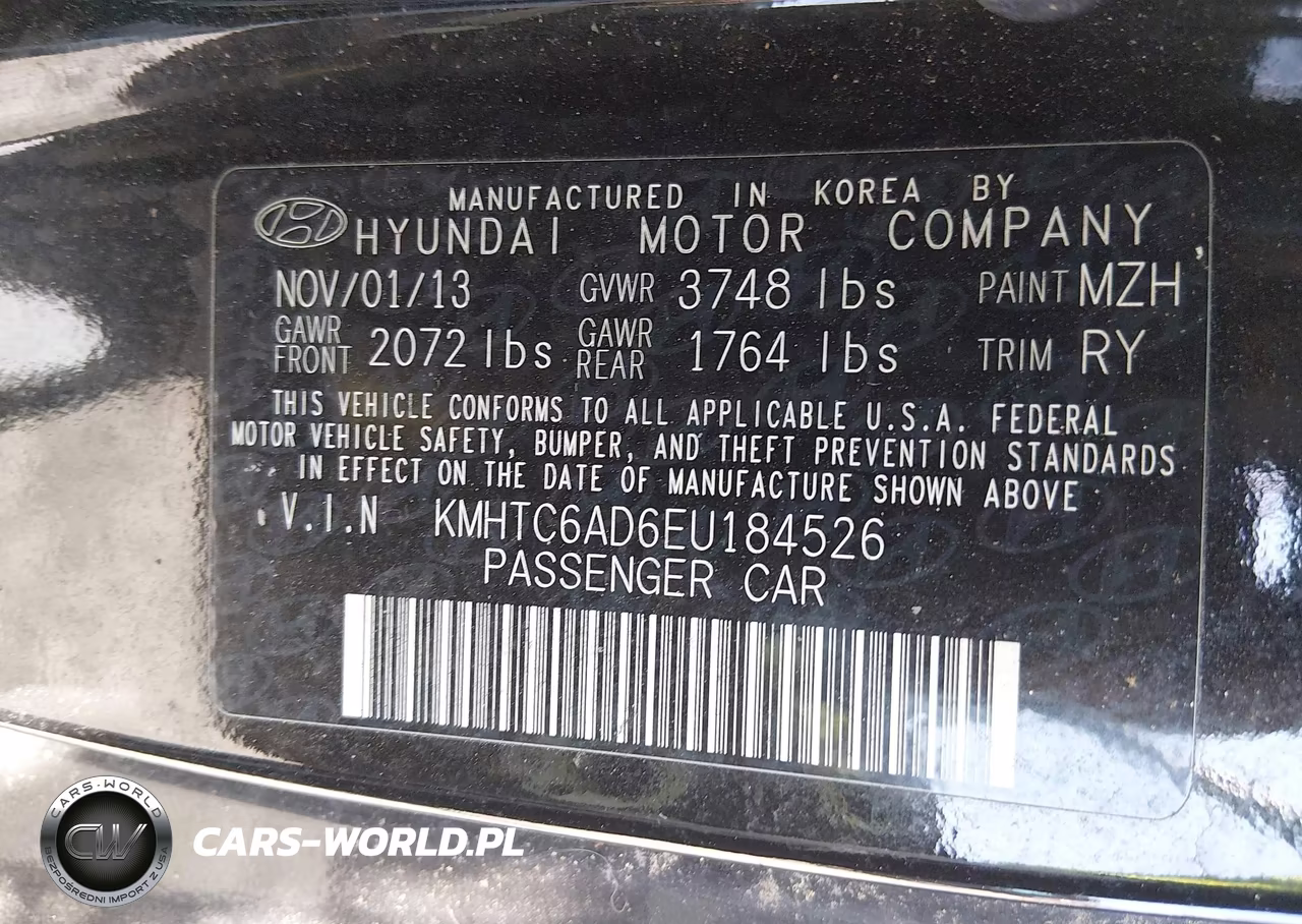 2014 Hyundai Veloster Base W-Gray VIN:KMHTC6AD6EU184526 - 9
