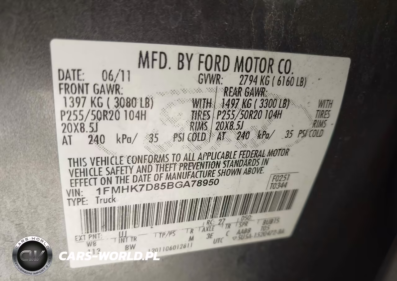 2011 Ford Explorer Xlt VIN:1FMHK7D85BGA78950 - 9