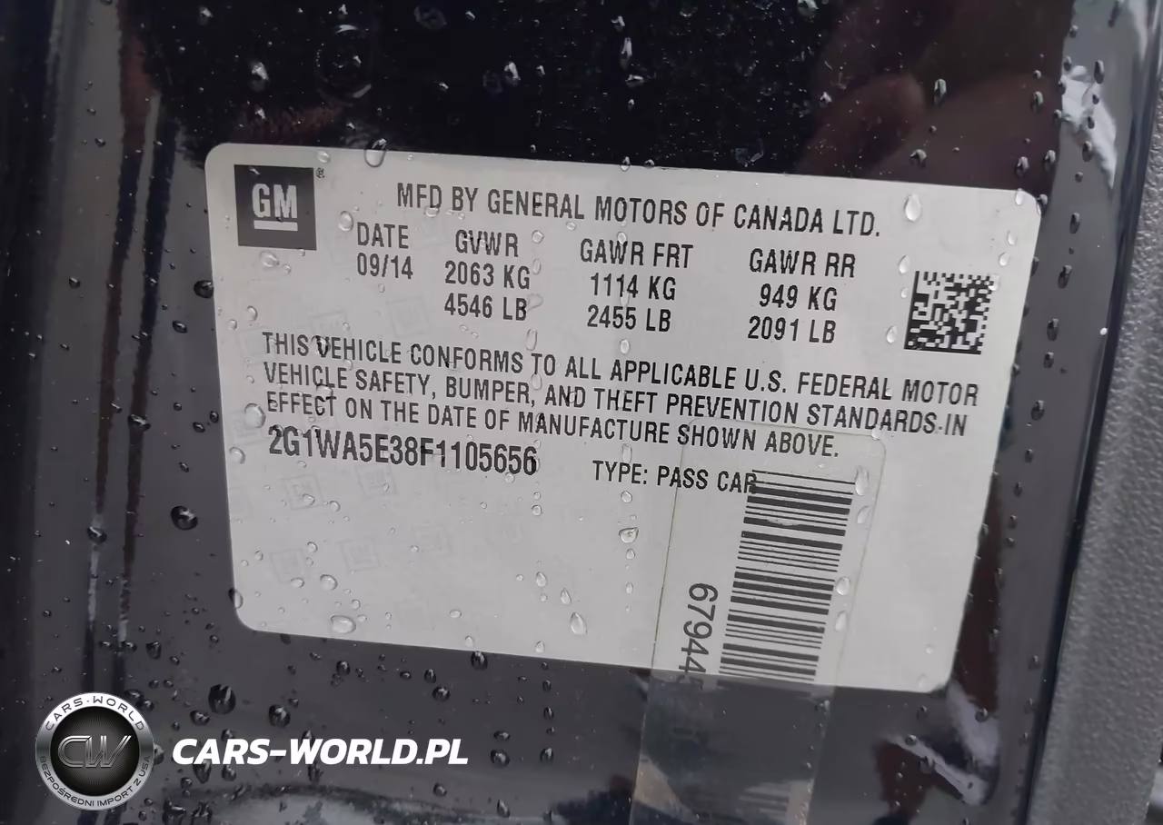 2015 Chevrolet Impala Limited Ls VIN:2G1WA5E38F1105656 - 9