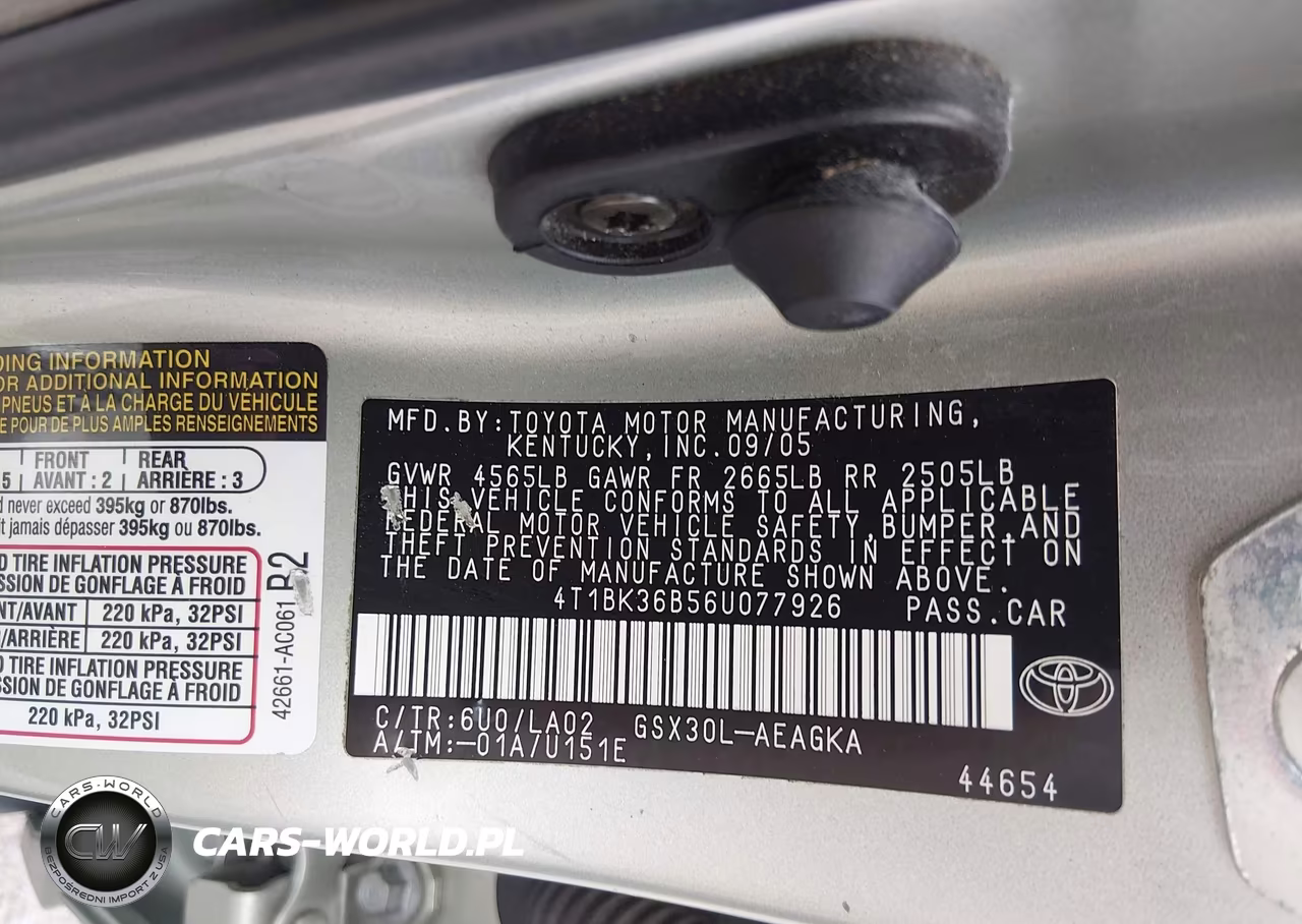 2006 Toyota Avalon Xls VIN:4T1BK36B56U077926 - 9