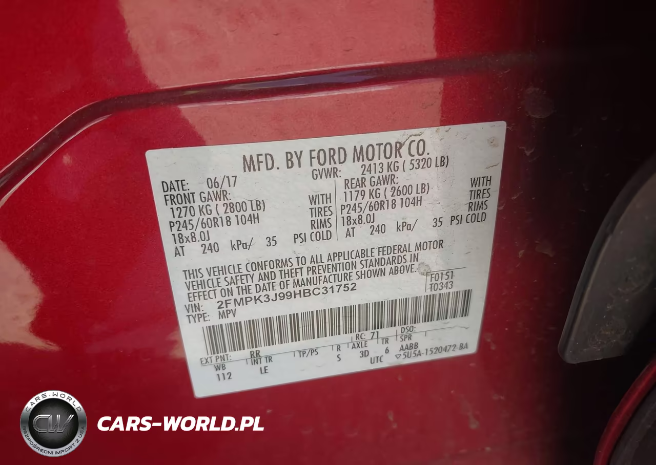 2017 Ford Edge Sel VIN:2FMPK3J99HBC31752 - 9